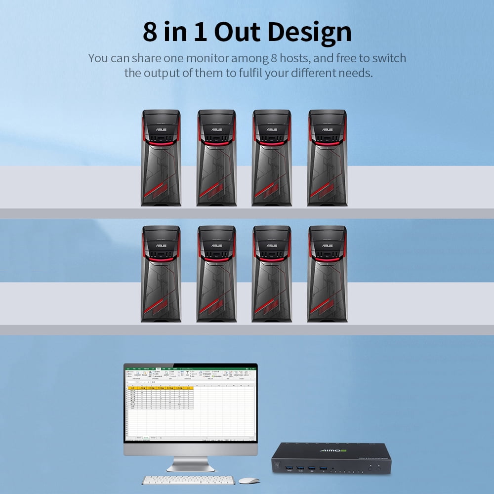 Ports Switch,Switch 8 4k@30hz/audio Video Sync Video Sync Output Kvm In 1 Out 8 In 1 Huiop Buzhi Dsfen Eryue