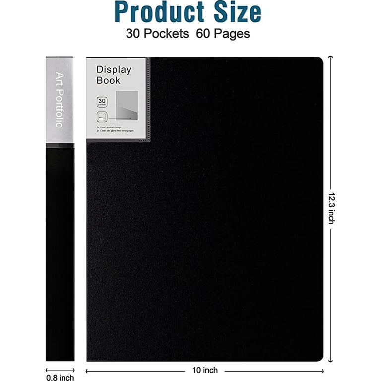 Art Portfolio 9X12 Folder - (Black), Portfolio Folder for Artwork, 9 X –  Loomini