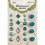 Petaloo Embellishment Brads, 20pk