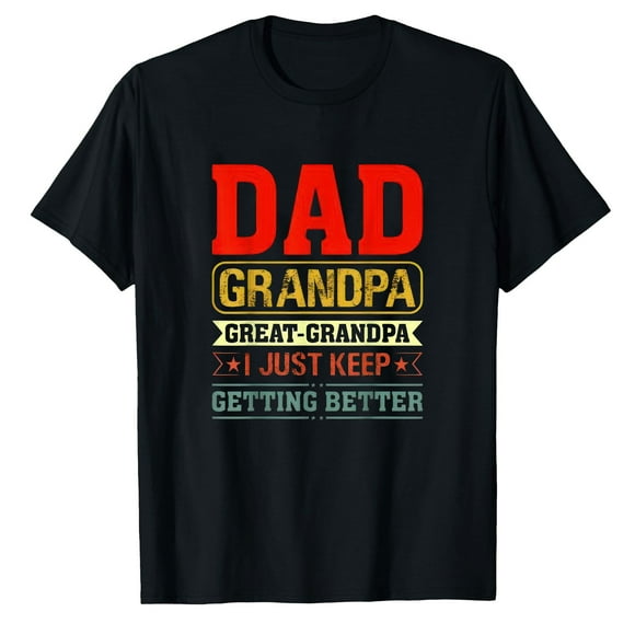 AALJY Retro Dad Grandpa Great Grandpa Gifts for Grandparents T-Shirt
