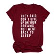 thumbnail image 2 of Pntutb moda mujer cuello redondo camisa camisetas de manga corta camiseta impresión de letras camisa tops blusa Pntutb Pntutb-4482, 2 of 4