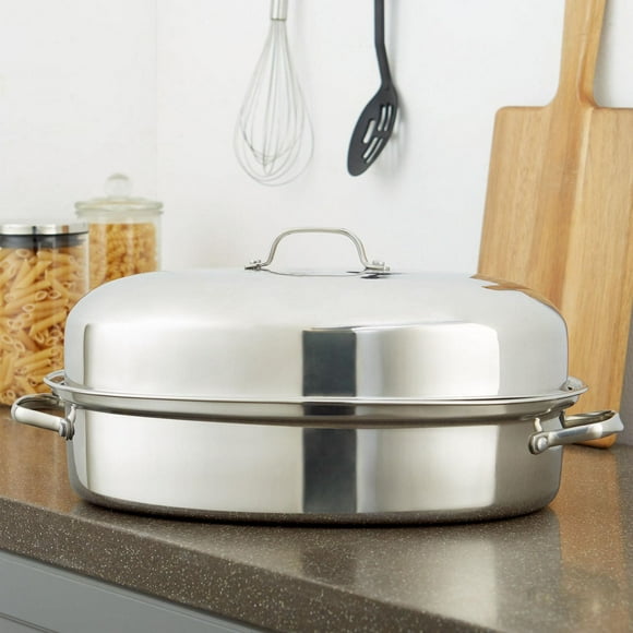 Mainstays Stainless Steel Oval Roaster