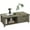 Grey, variant on HOMCOM Farmhouse Coffee Table with Drawer and Storage Shelf for Living Room