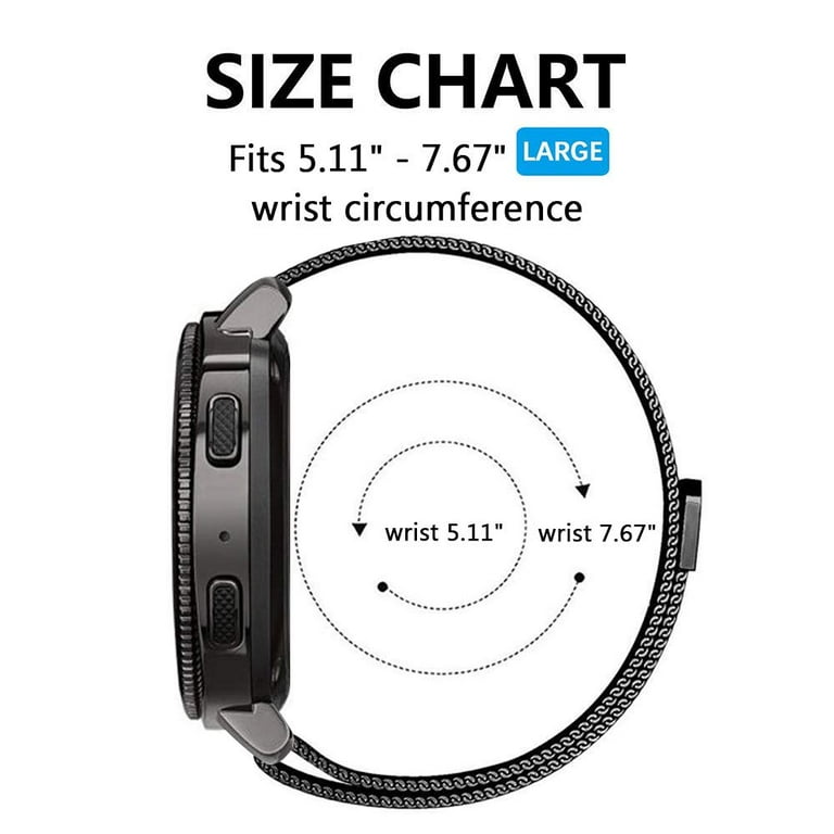 Samsung (S/M) 20mm Milanese Band for Galaxy Watch4 (40mm Only) - Black