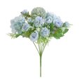 thumbnail image 1 of Decoración floral para el hogar Ramo de flores de rosas artificiales Boda Nupcial Tela de seda Ramo de flores falsas, Azul lago Inevent HA6621-04B, 1 of 6