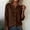 Brown, variant on Linen Shirts for Women Long Sleeve Button Up Open Neckline Casual Blouses Comfy and Breathable Summer Work Tops, 2026 New Limited Time Offer
