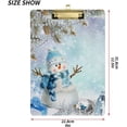 thumbnail image 3 of FMSHPON Christmas Xmas Pine Snowman Present Clipboard Hardboard Wood Nursing Clip Board and Pull for Standard A4 Letter 13x9 inches, 3 of 5