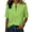 Green #035, variant on Women's Dressy Casual Business Work Chiffon Blouses Tops Summer V Neck Cute Loose Petal Short Sleeve T-Shirts, 2XL