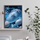 thumbnail image 5 of Pintura de diamante 5D DIY taladro redondo completo Kit de concha costera decoración 30x40cm azul, 5 of 9