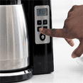 thumbnail image 4 of 12 Cup Thermal Programmable Coffee Maker with Brew Strength and Technology, Black/Steel, 4 of 6