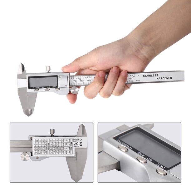Herramienta de medición electrónica duradera de acero inoxidable de EAGems; Obtenga protección IP54 y mediciones fraccionarias en SAE/métrico 6 pulgadas/150 mm con este ANGGREK Otros