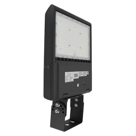 

LED Area Light | 150 Watt | 25500 Lumens | 5000K | Yoke Mount | Black Housing | UL & DLC Listed | Led Parking Lot Light | Led Street Light