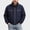 Navy, variant on Men's Washed Cotton Bomber Jacket, Full Zip Multi Zipper Pocket Long Sleeve Lightweight Casual Utility Coat for Outdoor Work Daily Commute Spring Fall Wear Beige