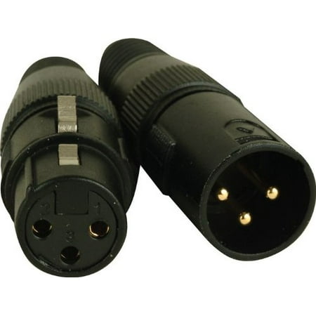 American Dj Connector - 3-Pin Male - Female XLR Connectors By American DJ