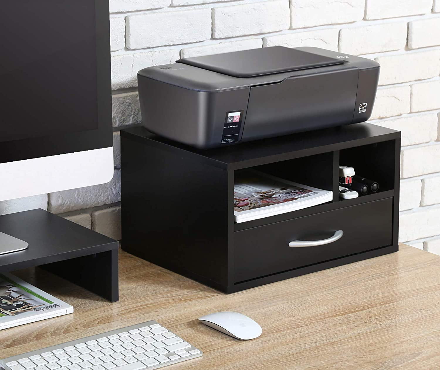 Desktop Printer Stand, Wooden Printer Stands with Drawer ...