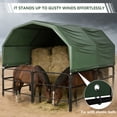 thumbnail image 3 of HOHYN ShelterLogic 12'x12' Horse & Livestock Shelter Enclosure Kit – All-Weather Wind, Snow & Rain Proof Shelter with Elastic Ball Fastening System, 3 of 7