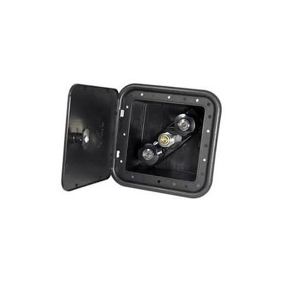 PF247701 Two Handle Spray-Away Hot & Cold Outlet Box, Black