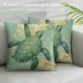 thumbnail image 3 of COMIO  Ocean Beach Outdoor Throw Pillow Covers Coastal Starfish Sea&nbsp;Turtle Scallop Seahorse Marine Animals Pillow Cases Cushion Cover White Vintage Nautical Map Pillowcase, 3 of 5