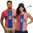 thumbnail image 2 of Garronmavis 250th Anniversary Matching Golf Shirts for Couple Racerback Design Golf Tennis Tank Top Soft and Comfortable 4-Way Stretch for Golf Tennis Hiking Running Gym, 2 of 6