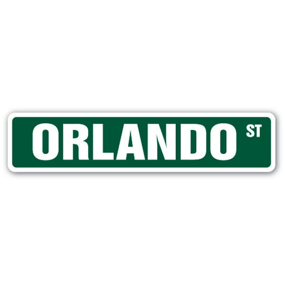 ORLANDO Street Sign Childrens Name Room Sign | Indoor/Outdoor |  36" Wide