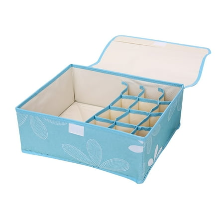 

Home Textiles Winter 600D Oxfords Cloth 13 Lattice Finishing Box Underwear Underwear Storage Box Bra Socks Foldable Underwear Storage Box Foldable Storage Bag Washable Winter Summer Warm Fluffy