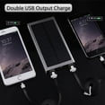 thumbnail image 4 of iMeshbean New 12000mAh Solar Power Bank Ultra-thin Metal Case Dual USB Poratble Charger for Phone (Black), 4 of 4