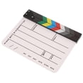 thumbnail image 1 of Acrílico Tablilla Borrado En Seco Director Película Película Tablero De La Chapaleta Pizarra 11.8x9.8 Pulgadas Con Palos De Colores, Versión En Inglés Soledad Video Scene Clapper Board, 1 of 8