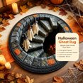 thumbnail image 5 of 3D Halloween Rug, 2026 New 3D Novelty Ghost Skeleton Optical Illusion Rugs, Round Rug with Non-Slip Bottom, Soft Crystal Velvet for House, Living Room, Dorm & Horror Party Decor, 20*20", 5 of 8