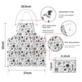 thumbnail image 7 of White Vegetable Pattern Apron-Garden Aprons for Women with Pockets-Cotton Linen Waterproof Kitchen Cooking Gardening Aprons Adjustable for Kitchen,Cooking,BBQ and Salon 33x27 Inch, 7 of 7