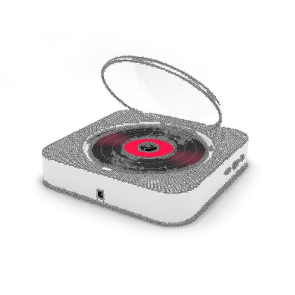 Portable CD Player with Bluetooth Speaker, Stereo CD Player, LED Display, Wall Mountable CD Music Player with IR Remote Control and FM Radio