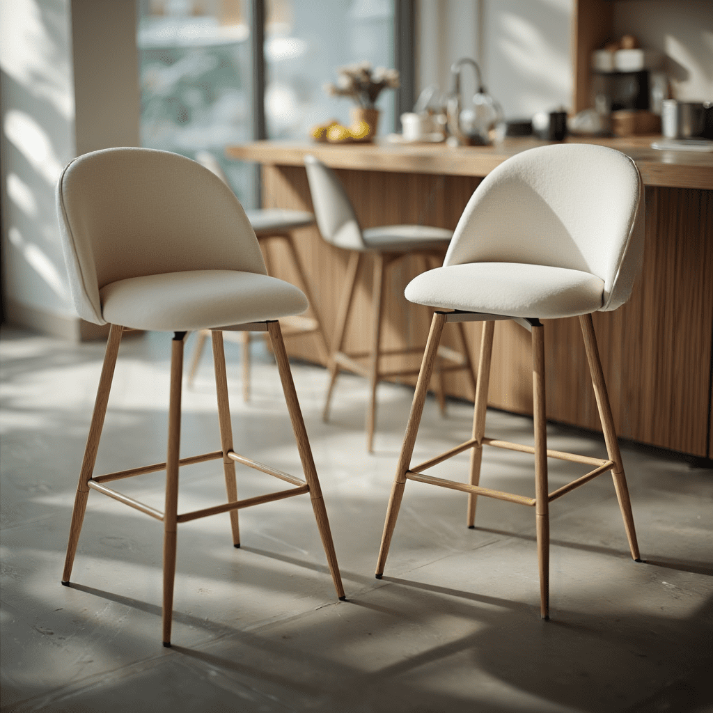 Homy Casa 2-Pack Swivel Patio Bar Stools, 26" Outdoor Bar Chairs for Backyard, Balcony, Bistro