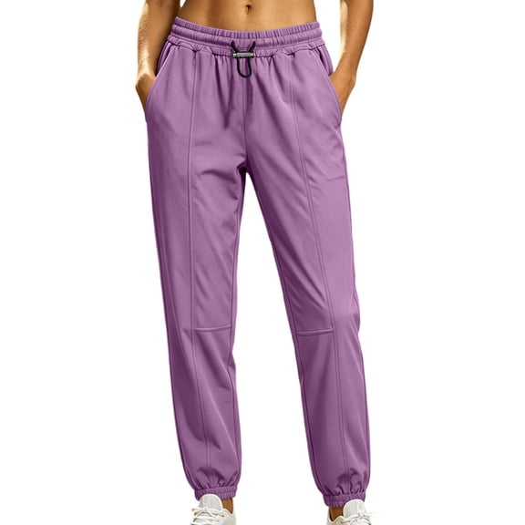 hotojiny Joggers for Women Mid Rise Drawstring Jogger Sweatpants Women Tapered Athletic Sweat Pants with Pockets for Workout Yoga
