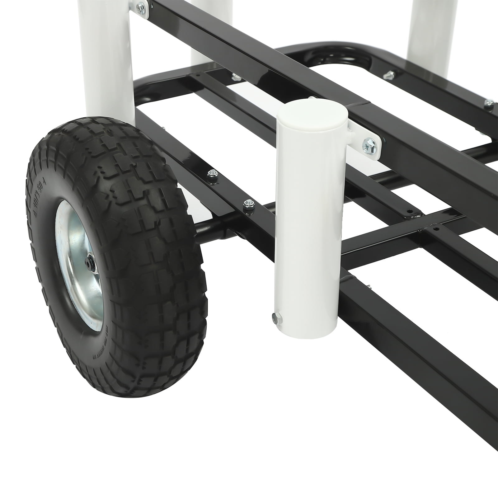 Wildnix Outdoor Fishing Folding Fishing Cart, High-Carbon Steel Construction, 198.42 lbs Load Capacity, Solid Rubber Tires for Beach, Snow, and Mud Terrain, Easy Assembly