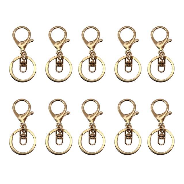 kurtrusly 10pcs/set Sturdy And Durable Keychains Lobster Clasps Swivel Hooks And Variety KC Gold 1Set
