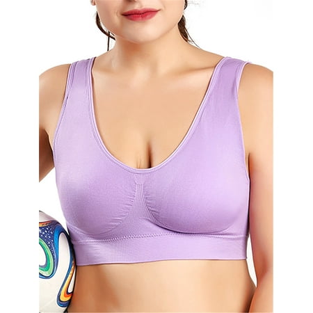 

VSNOW Women Seamless Padded Wirefree Sports Bra S-6XL