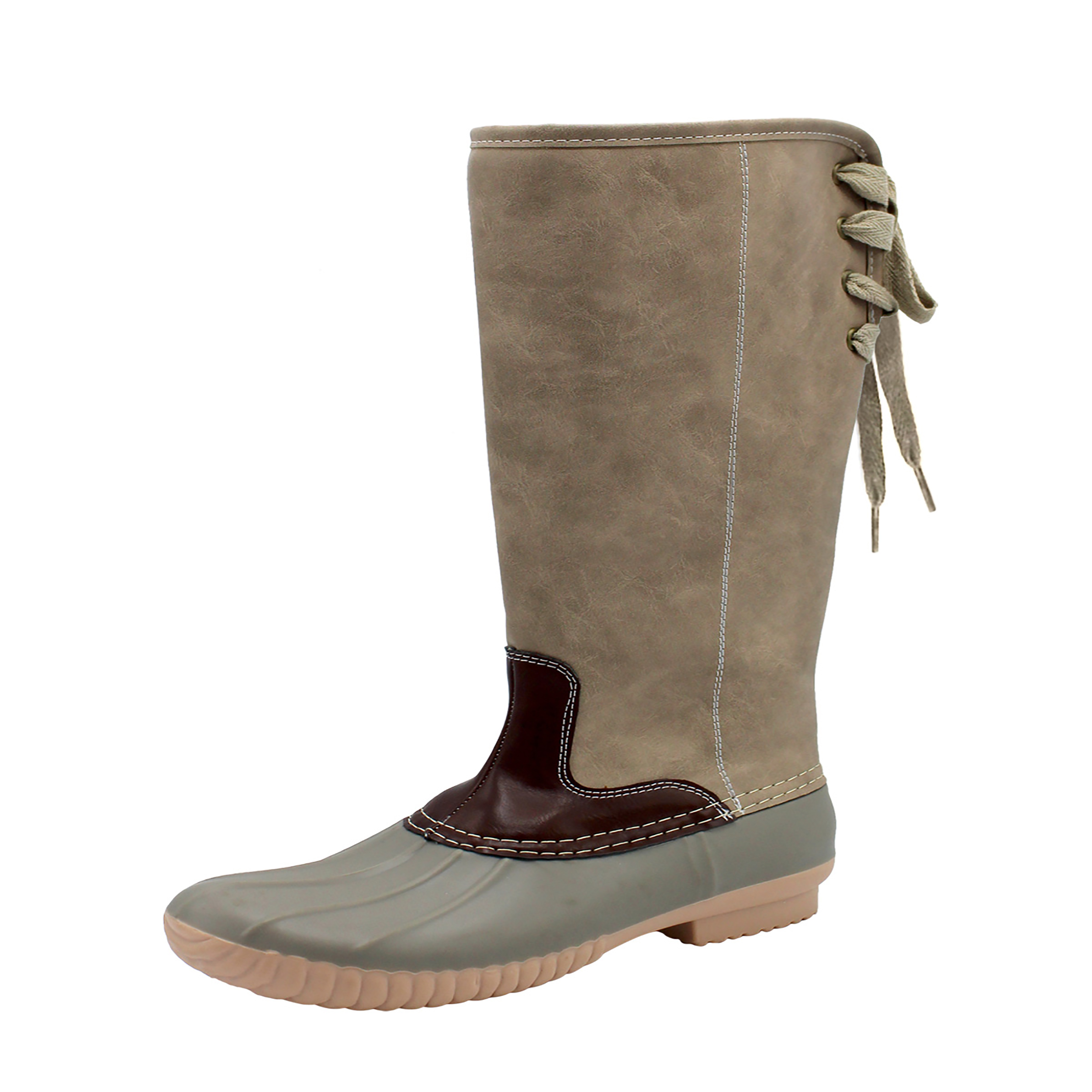 taupe duck boots