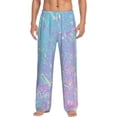 thumbnail image 2 of Picia Fantasy Gradient Mens Soft Woven Cotton Elastic Waistband Sleep Pajama Pant Lounge Sleep Pant With Pockets And Drawstring-X-Large, 2 of 9