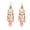Dark Pink, variant on 1 Pair Women Hook Earrings Vintage Ethnic Style Exaggerated Hollow Out Beads Waterdrop Shape Bohemian Ear Decoration Jewelry Vacation Earrings Hanging Earrings