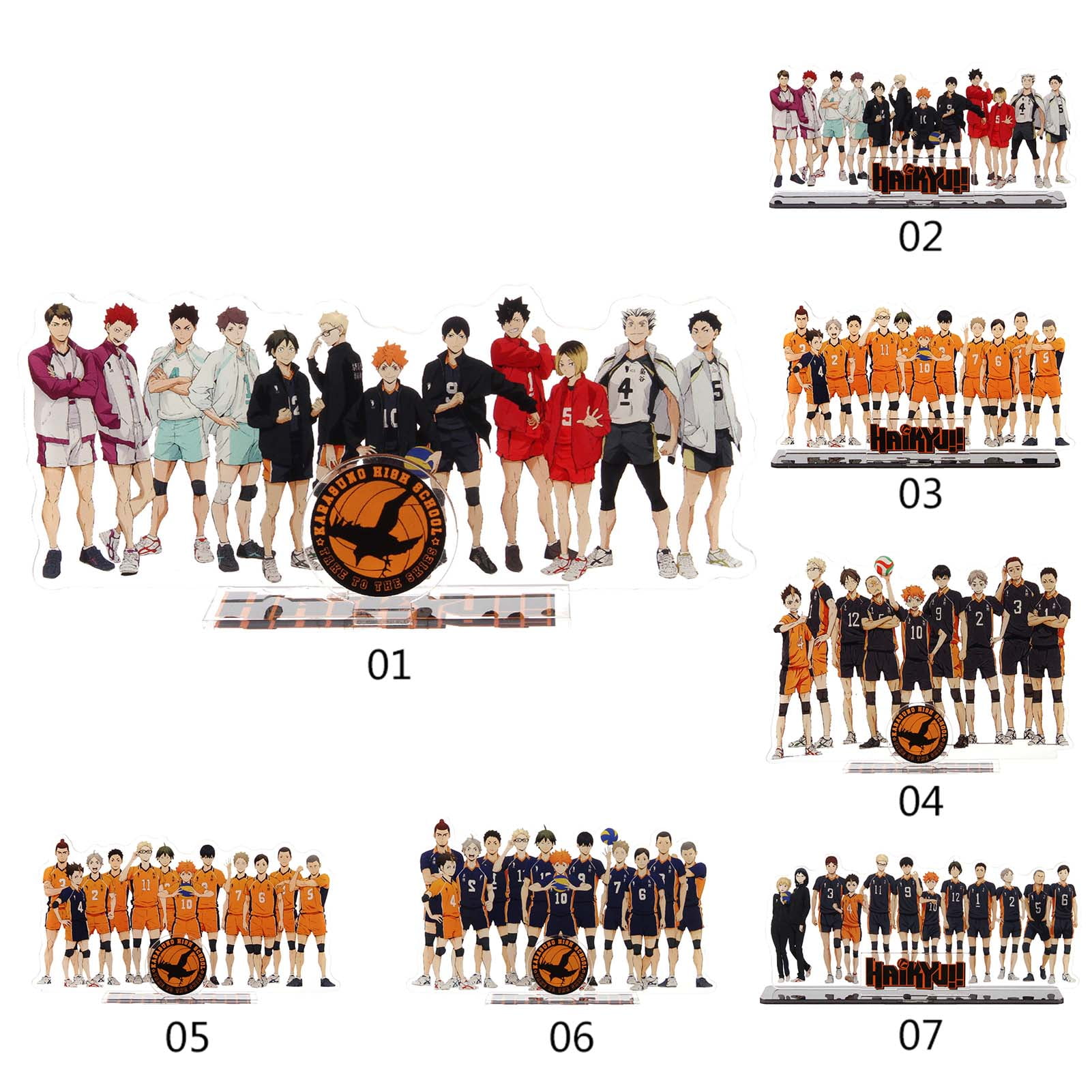 Anime Acrylic Stand Action Figure Toy Haikyuu!!! Wiki Combination Group PVC  Acrylic Desktop Stand Model