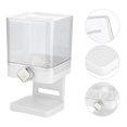 thumbnail image 4 of Square Dry Food Dispenser Single Cup Oatmeal Cereal Dispensing Machine Container White, 4 of 5