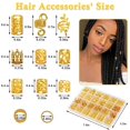thumbnail image 6 of 220 Pcs Hair Jewelry for Braids, Gold Hair Jewelry Pendants for Braid, Loc Jewelry for Hair Dreadlock with Ring Cuffs Charm Dreadlock Accessories Hair Decorations for Women and Men, 6 of 6
