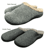 Isotoner Men's Warm Memory Foam Hoodback Slipper (Smoky Taupe, 9.5-10.5)