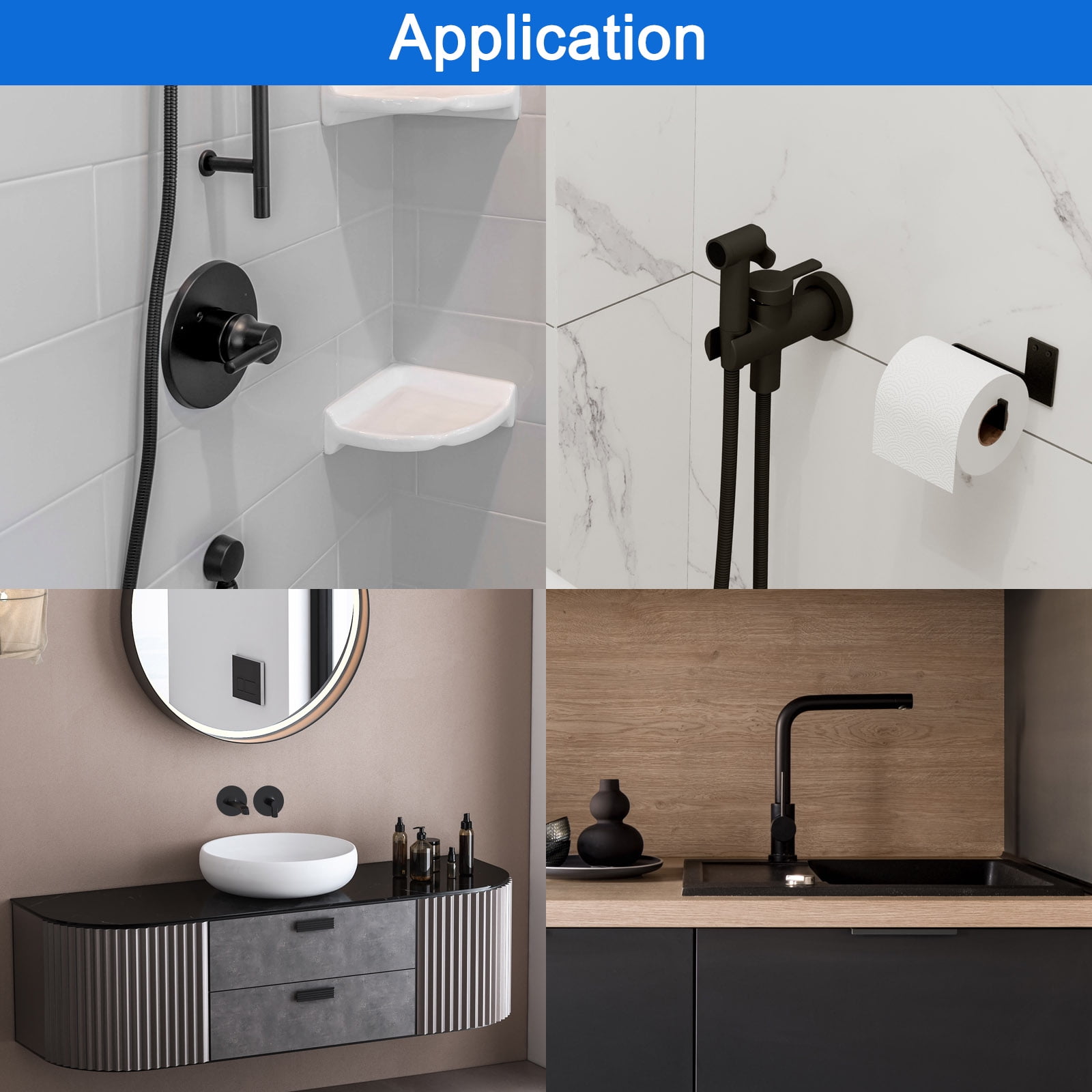 Unique Bargains 4Pcs Split Flange ABS Self-Adhesive Plumbing Cover Plates Silver Tone 16mm