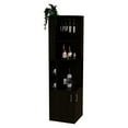 Boahaus Birmingham Modern Bar Black Painted with Wine Rack
