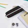 thumbnail image 6 of Fotbe Buffalo Plaid Dark Green Pattern Leather Pencil Case, Pencil Pouch with Durable Zipper, Compact and Stylish Organizer for Stationery, Art Supplies, Travel Essentials, 6 of 7