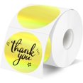 thumbnail image 1 of UTAH-YEGAWEN 2" Circle Holographic Thermal Label Stickers, Round Printable Rainbow Glitter Thermal Printer Sticker Labels for Gift Wrapping, Self-Adhesive Name Price Tag DIY Custom Logo Design- Yello, 1 of 4