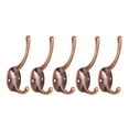 thumbnail image 1 of Ganchos de Abrigo de Doble Punta Montados en la Pared Retro de Bargains Únicos, Gancho Utilitario de Bronce para Abrigo, Toalla, Sombrero 87mm x 29mm x 42mm 5Pcs, 1 of 4