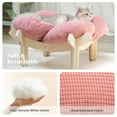 thumbnail image 6 of CheerPals Elevated Cat Bed, Washable Flower Pet Cushion with Sturdy Wooden Frame, Heavy-Duty Lounge Chair for Indoor Cats & Small Dogs, Pink, 6 of 9