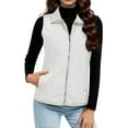 thumbnail image 2 of Ashirexll Womens Winter Coats, Womens Vests Outerwear, Fashion Pocket Coat Long Jacket Winter Sleeveless Down Waistcoat, 2 of 7