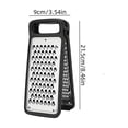 thumbnail image 2 of Stainless Steel Foldable Double Sided Grater, Multi Functional Kitchen Tool, Easter Decor, Sharp Shredder for Potatoes, Vegetables and Fruits, Space Saving Design for Home Cooking, 3.54*8.5in, Black, 2 of 7